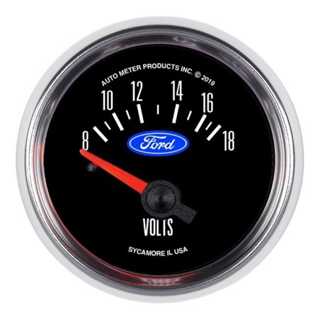 Autometer Ford 2-1/16in. 18V Electric Voltmeter Gauge