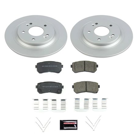 Power Stop 18-20 Hyundai Kona Rear Z17 Evolution Geomet Coated Brake Kit