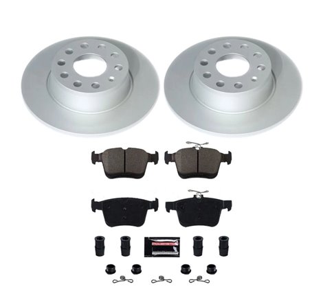 Power Stop 2019 Volkswagen Jetta Rear Z17 Evolution Geomet Coated Brake Kit