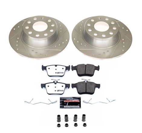 Power Stop 2019 Volkswagen Jetta Rear Z26 Street Warrior Brake Kit