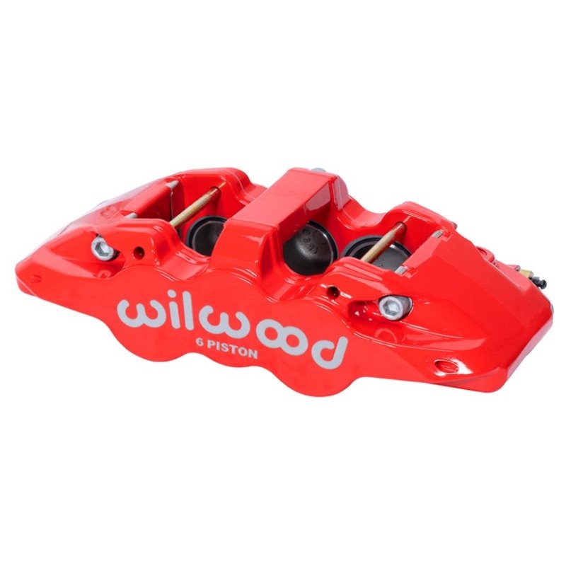 Wilwood Caliper-Forged Dynalite w/Dust Seal-Red 4.04in Pistons 1.25 Disc