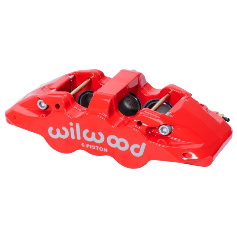 Wilwood Caliper-Forged DynaliteI w/Dust Seal-Red 4.04in Pistons, 1.25in disc,