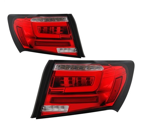 Spyder 08-11 Subaru Impreza WRX 4DR LED Tail Lights - Red Clear ALT-YD-SI084D-LED-RC