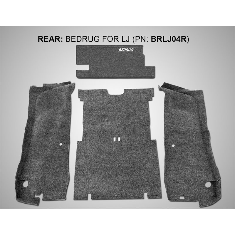 BedRug 03-06 Jeep LJ Unlimited Rear 4pc Cargo Kit (Incl Tailgate & Tub Liner)