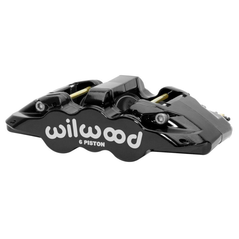 Wilwood Caliper - Aero-DS Forged Six-Piston Caliper Black 6.52in Piston 1.25in Rotor - Black