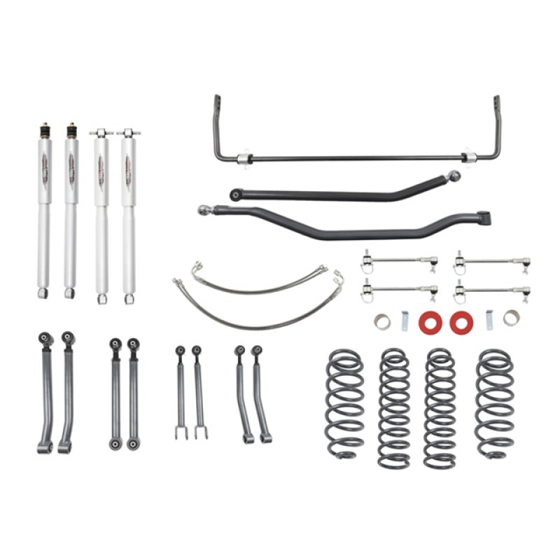 Belltech 07-17 Jeep Wrangler Rubicon Unlimited JK 4dr 4in Trail Perf Lift Kit w/ Rear Sway Bar