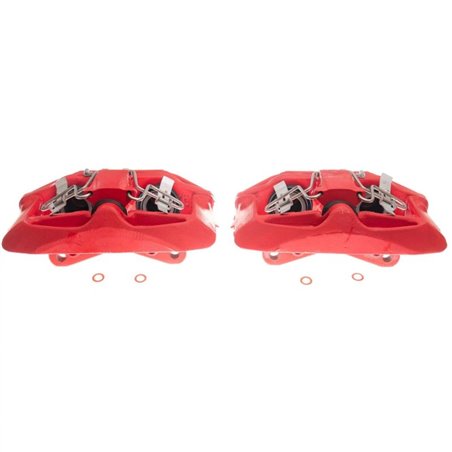 Power Stop 03-04 Audi A6 Front Red Calipers w/Brackets - Pair