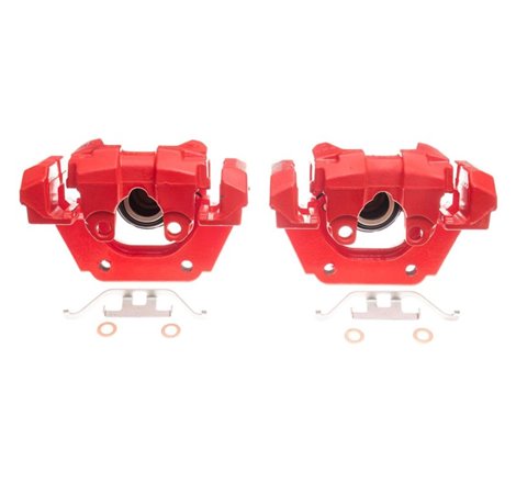 Power Stop 10-15 BMW 550i GT Rear Red Calipers - Pair