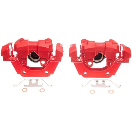 Power Stop 10-15 BMW 550i GT Rear Red Calipers - Pair