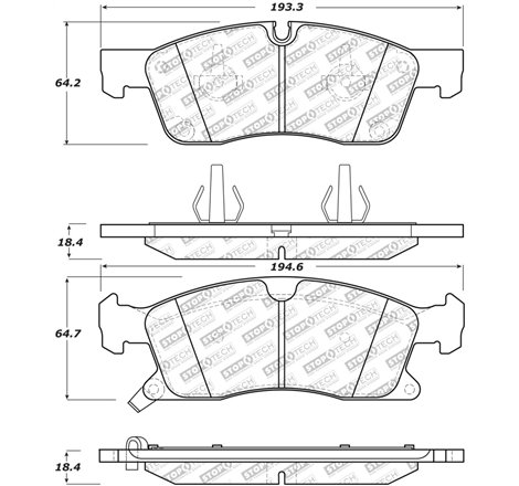 StopTech 11-20 Jeep Grand Cherokee Street Select Front Brake Pads