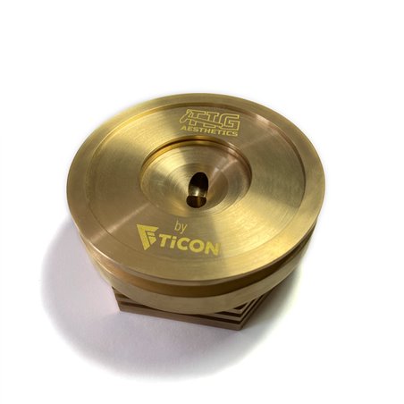 Ticon Industries Tig Aesthetics 3in Universal Vband Heat Sink w/ Purge - Tellurium Copper