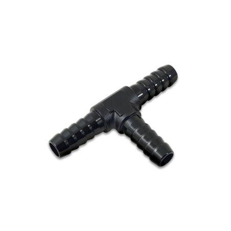 Vibrant 3/16in Barbed Tee Adapter - Black Anodized