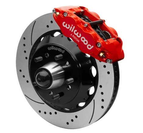 Wilwood Forged Narrow Superlite 6R Front Big Brake Kit 14in Rotors 63-87 C10 - Red