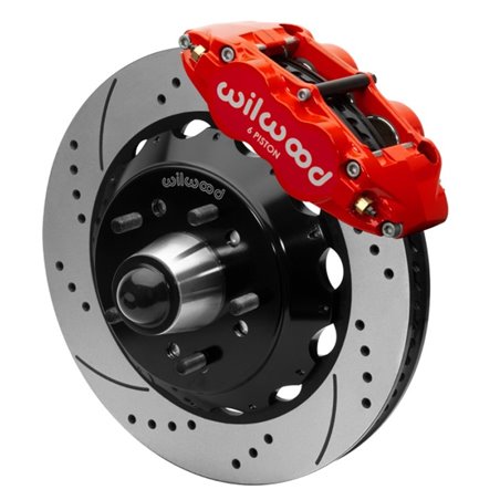 Wilwood Forged Narrow Superlite 6R Front Big Brake Kit 14in Rotors 63-87 C10 - Red