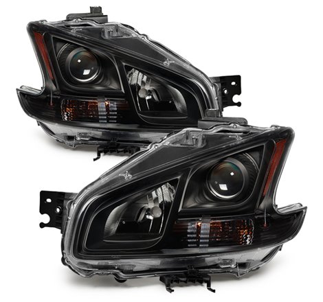 xTune 09-14 Nissan Maxima Halogen ONLY (No HID) OEM Style Headlights - Black HD-JH-NM09-AM-BK