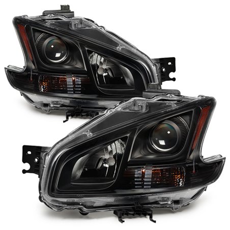 xTune 09-14 Nissan Maxima Halogen ONLY (No HID) OEM Style Headlights - Black HD-JH-NM09-AM-BK