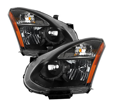 xTune Nissan Rogue 08-14 Halogen Model Only OEM Style Headlights-Black HD-JH-NROG08-AM-BK