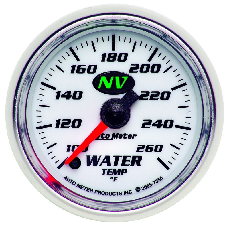 Autometer NV 2-1/16in 100-260 Deg F Stepper Motor Water Temp Gauge