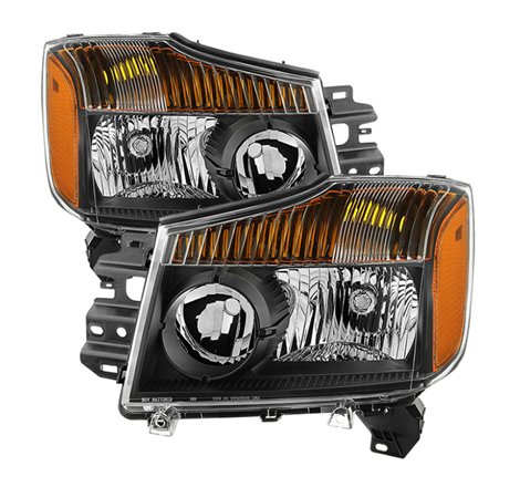 xTune Nissan Titan 04-15 (08-15 OE Style ) OEM Head Lights set - Black HD-JH-NTI08-AM-BK