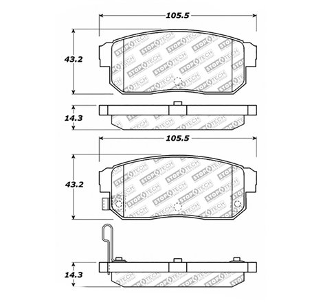 StopTech 04-11 Mazda RX-8 Street Select Rear Brake Pads