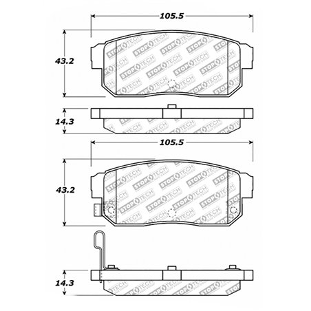 StopTech 04-11 Mazda RX-8 Street Select Rear Brake Pads