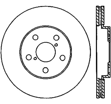 StopTech Power Slot 14-16 Lexus IS300/IS350 Front Left Slotted Cryo Rotor - Canada Spec