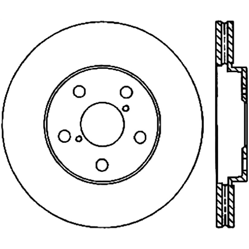 StopTech Power Slot 14-16 Lexus IS300/IS350 Front Left Slotted Cryo Rotor - Canada Spec