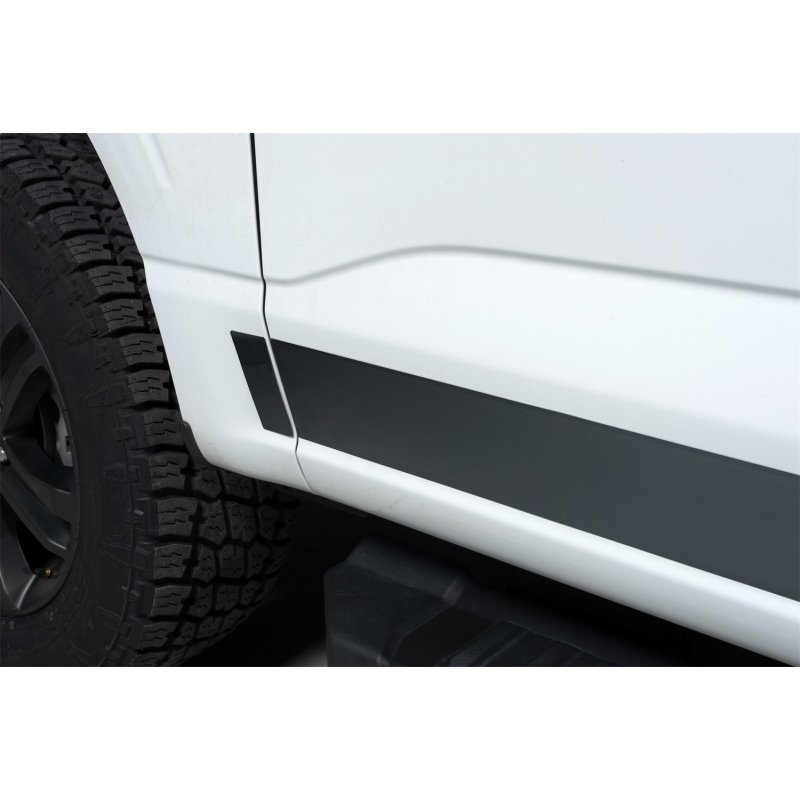 Putco 2021 Ford F-150 Super Cab 8ft Long Box Black Platinum Rocker Panels (4.25in Tall 12pcs)