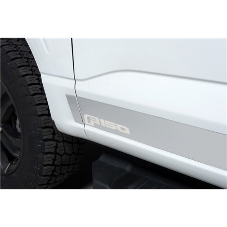 Putco 2021 Ford F-150 Super Cab 6.5ft Short Box Ford Licensed SS Rocker Panels (4.25in Tall 12pcs)