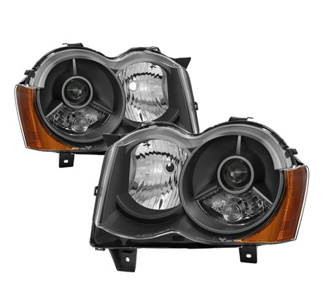 xTune Jeep Grand Cherokee 08-10 OEM Style Projector Headlights - Black PRO-JH-JGC08-AM-BK