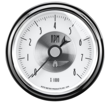 Autometer Prestige Pearl Series - Tachometer 3 3/8in 8K RPM In-Dash