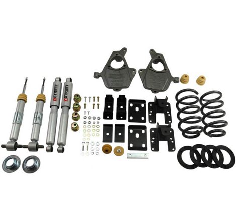 Belltech LOWERING KIT 14 Chev/GM 1500 Ext/Crw Cab 2WD 3in or 4in Ft/5in or 6in Rr w/ Shocks