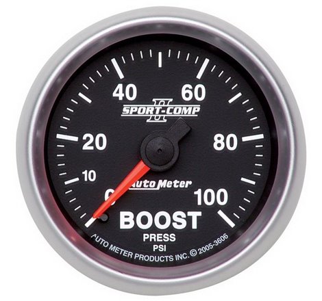 Autometer 2-1/16in 0-100 PSI Mechanical Boost Gauge