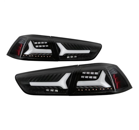 Spyder Mitsubishi Lancer/Evolution X 08-14 V2 LED Tail Lights - Black ALT-YD-ML08V2-SEQ-BK