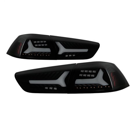 Spyder Mitsubishi Lancer/Evolution X 08-14 V2 LED Tail Lights - Black Smoke ALT-YD-ML08V2-SEQ-BSM