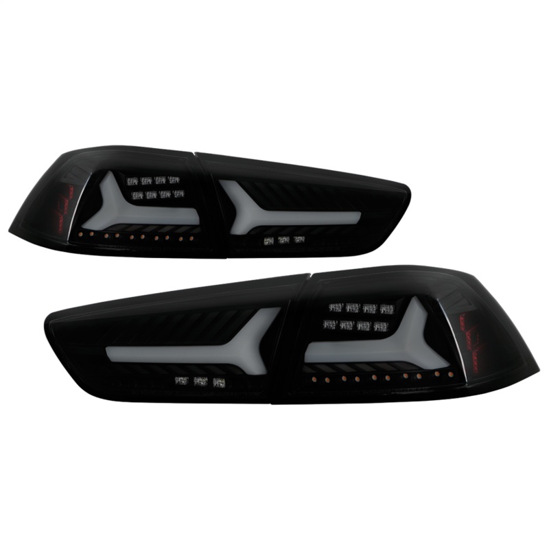 Spyder Mitsubishi Lancer/Evolution X 08-14 V2 LED Tail Lights - Black Smoke ALT-YD-ML08V2-SEQ-BSM