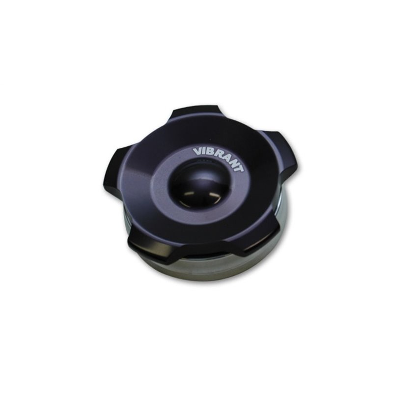 Vibrant 2in OD Aluminum Weld Bungs w/ Anodized Black Aluminum Threaded Cap (incl. O-Ring)