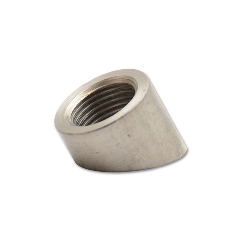 Vibrant 45 deg. Angled Oxygen Sensor Weld Bungs T304 SS (M18 x 1.5 thread) - Bulk Pack of 5 pcs.