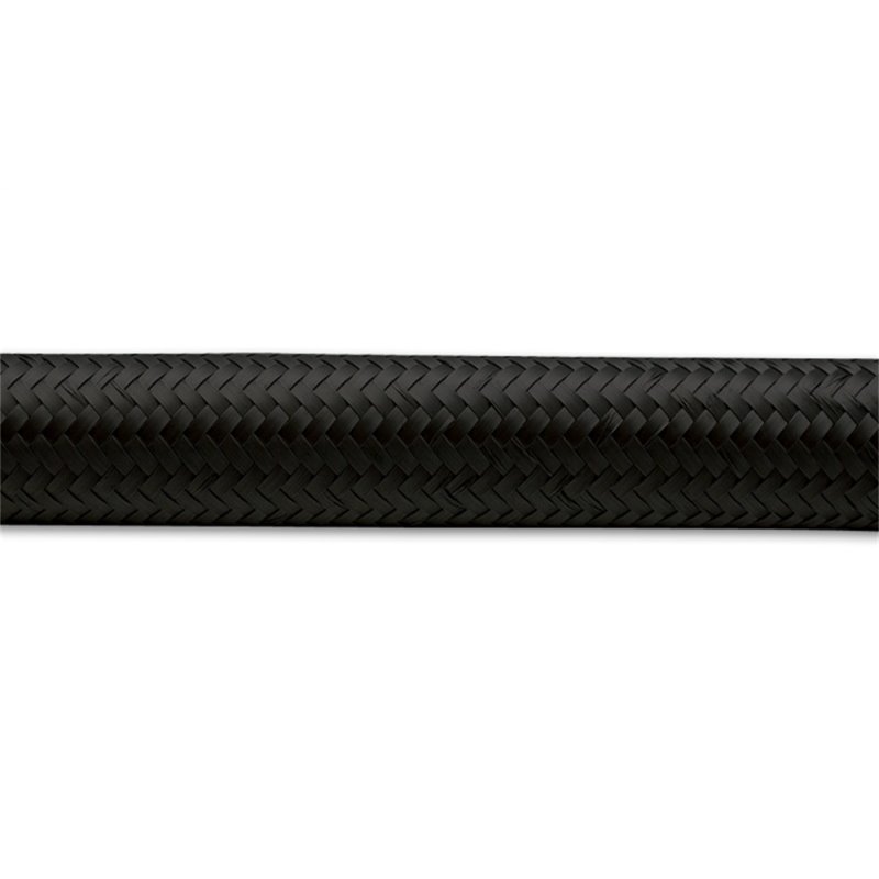 Vibrant -6 AN Black Nylon Braided Flex Hose (2 foot roll)