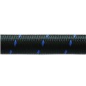 Vibrant -4 AN Two-Tone Black/Blue Nylon Braided Flex Hose (20 foot roll)