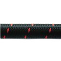 Vibrant -4 AN Two-Tone Black/Red Nylon Braided Flex Hose (20 foot roll)