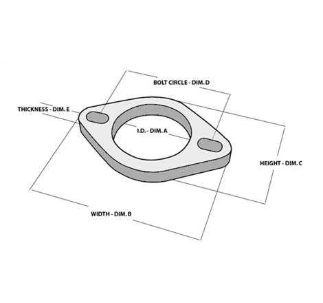 Vibrant 2-Bolt T304 SS Exhaust Flange (2in I.D.)