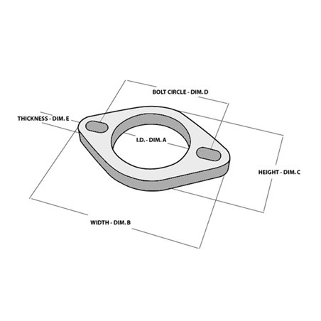 Vibrant 2-Bolt T304 SS Exhaust Flange (2in I.D.)