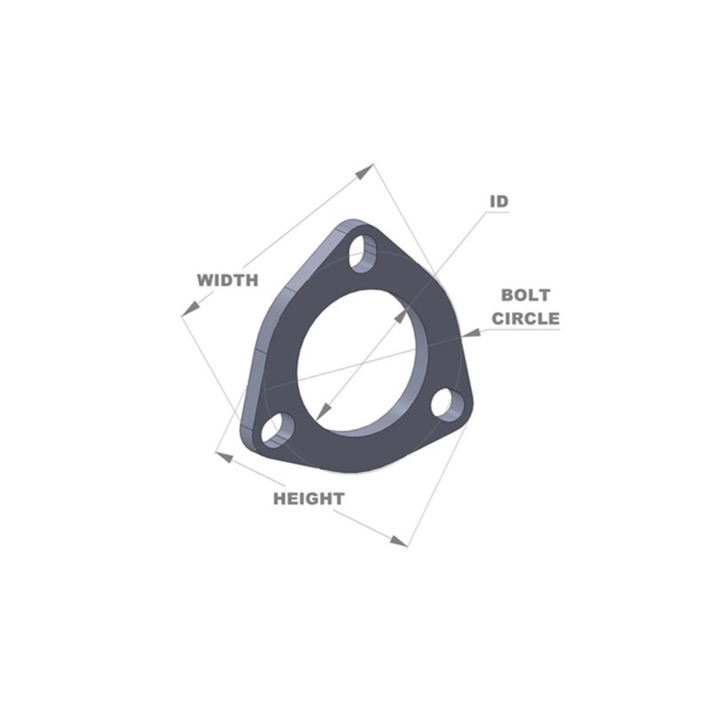 Vibrant 3-Bolt T304 SS Exhaust Flange (2.25in I.D.)