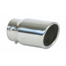 Vibrant 3in Round SS Bolt-On Exhaust Tip (Single Wall Angle Cut Rolled Edge)