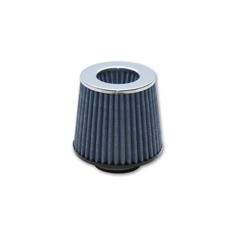 Vibrant Open Funnel Perf Air Filter (5in Cone O.D. x 5in Tall x 2.5in inlet I.D.) Chrome Filter Cap