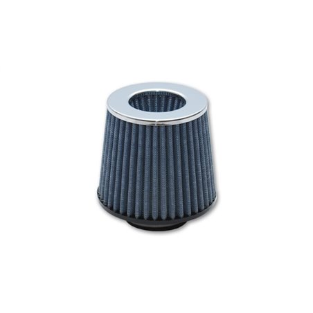 Vibrant Open Funnel Perf Air Filter (5in Cone O.D. x 5in Tall x 2.75in inlet I.D.) Chrome Filter Cap