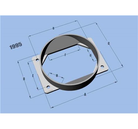 Vibrant MAF Sensor Adapter Plate for Mitsubishi applications use w/ 4.5in Inlet I.D. filters only