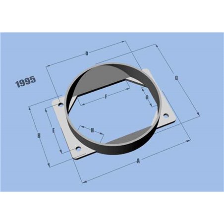 Vibrant MAF Sensor Adapter Plate for Mitsubishi applications use w/ 4.5in Inlet I.D. filters only