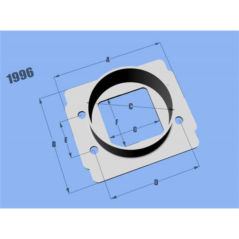 Vibrant MAF SenAdapter Plate Toyota w/ Bosch MAF Sensuse w/ 3in ID filteronly